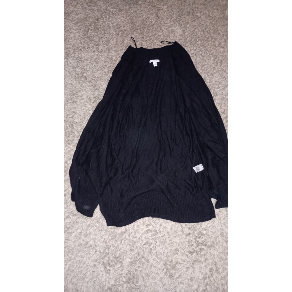 Women's Nine West Overthrow Sweater Size Medium Color Black Pockets Winter...